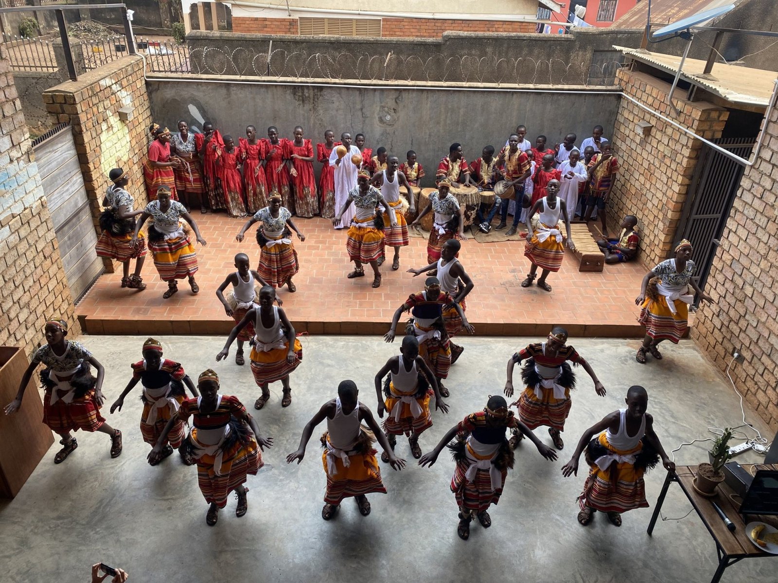Traditional dancers perform in Uganda