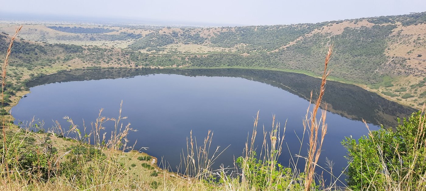 Katwe salt lake & crater drive, Katwe, Rift Valley floor